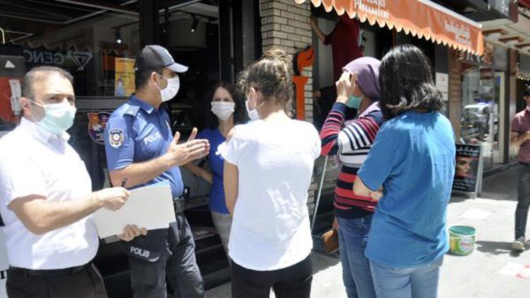 Vakaların mayıs ayına göre 10 kat arttığı Karamanda sıkı maske denetimi