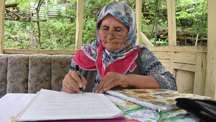 60ından sonra okul bitirdi, kitap çıkardı Perihan Ninenin ibretlik azim öyküsü