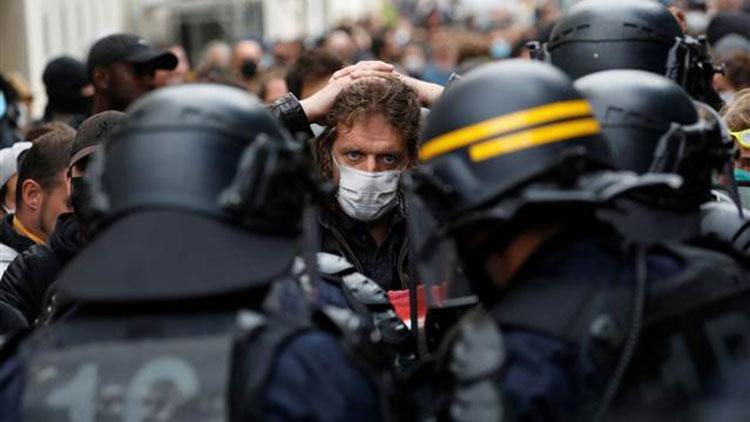 Fransada protestolarda gerginlik Birçok kişi gözaltına alındı