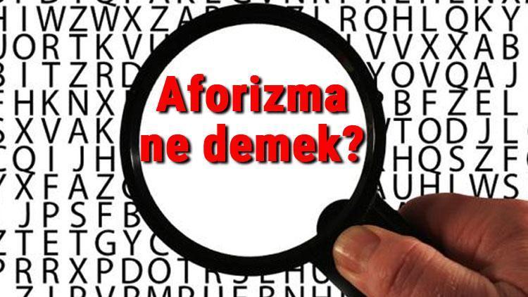 Aforizma ne demek Aforizma nedir Aforizma TDK kelime anlamı