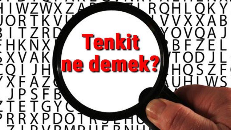 Tenkit ne demek? Tenkit etmek nedir? Tenkit TDK kelime anlamı - Son ...