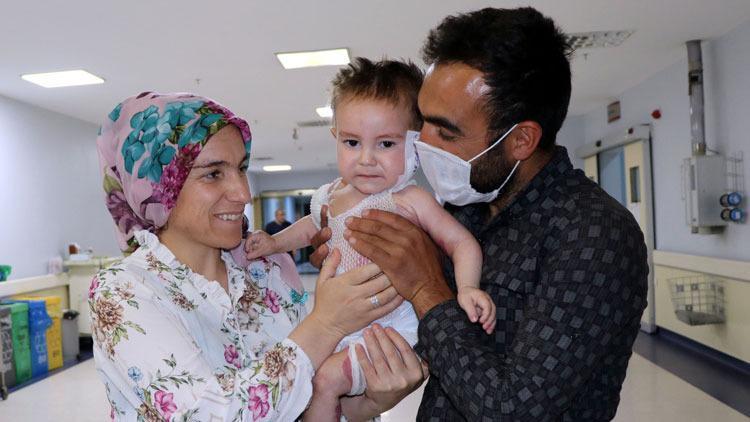 Süt kazanına düşen 15 aylık Nurullah, sağlığına kavuştu
