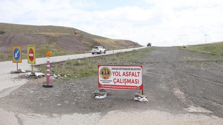 Esenboğa’nın alternatif yolu dört yıldır asfalt bekliyor