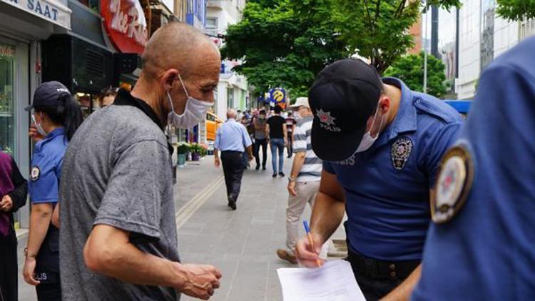 Kırıkkalede polisten maske denetimi