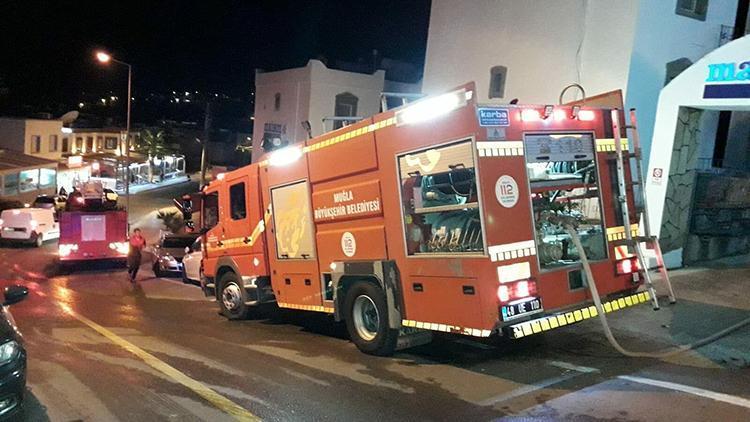 Bodrumda, otel odasında çıkan yangın söndürüldü