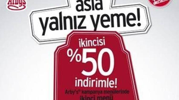 Arby’s İkinci Menüde İndirim Yapıyor