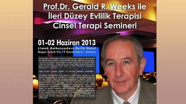 Cinsel Terapist Prof. Dr. Gerald Weeks 1 Haziran'da Türkiye'de!