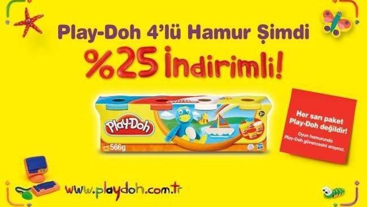 Play-Doh 4’lü Hamur %25 indirimli!