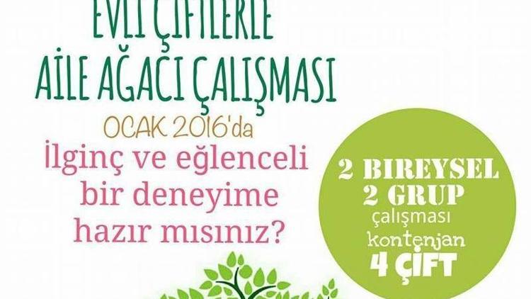 Evli çiftlerle aile ağacı çalışması