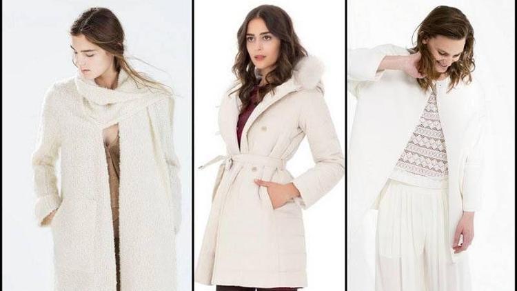 Kışın soğuğuna inat beyaz paltolar