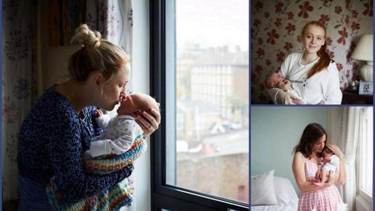 Yenidoğan bebekler ve annelerinin muhteşem pozları
