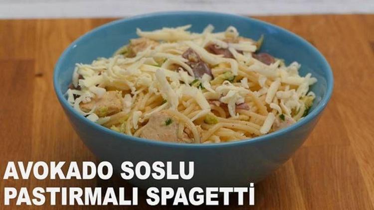 Avokado soslu pastırmalı spagetti tarifi