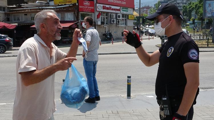 Bursada maske ve mesafe kuralına uymayanlara ceza kesildi