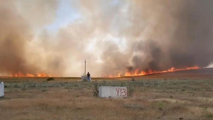 Ankarada yangında 700 dönüm ekili arazi zarar gördü