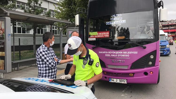 Toplu taşıma araçlarında maske takmayanlar hakkında tutanak tutuldu