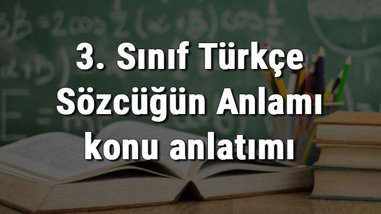3. Sınıf Türkçe Sözcüğün Anlamı konu anlatımı