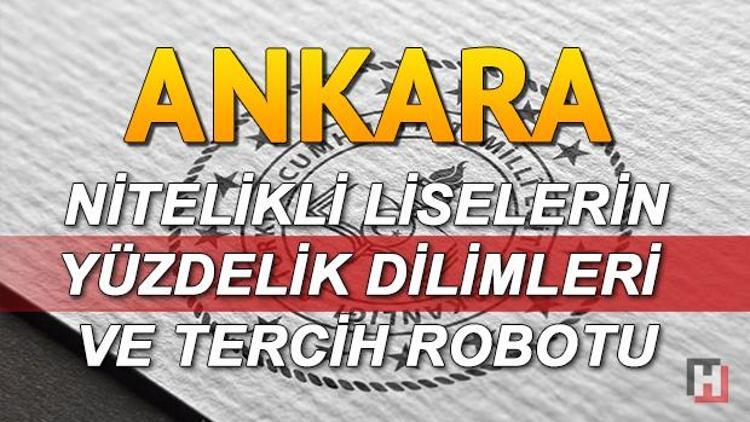 2020 Ankara LGS yüzdelik dilimleri Ankara lise taban puanları ve yüzdelik dilimi