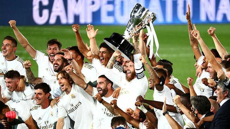 Real Madrid lig şampiyonluğunu kutladı