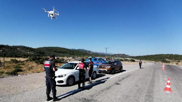 Jandarmadan drone ile trafik denetimi