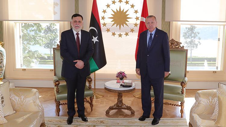 Son dakika haberi: Cumhurbaşkanı Erdoğan, Libya Başbakanı Serrac ile görüştü