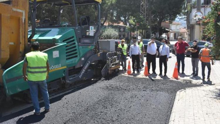 Balıkesirde asfalt çalışmaları sürüyor