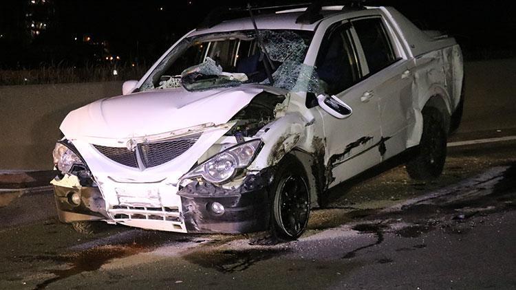 Anadolu Otoyolunda 2 araç çarpıştı: 5 yaralı