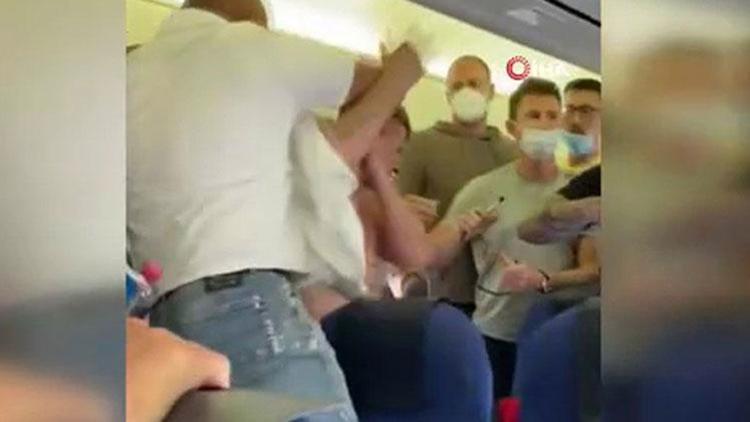 Uçakta maske takmayan 2 yolcu darp edildi