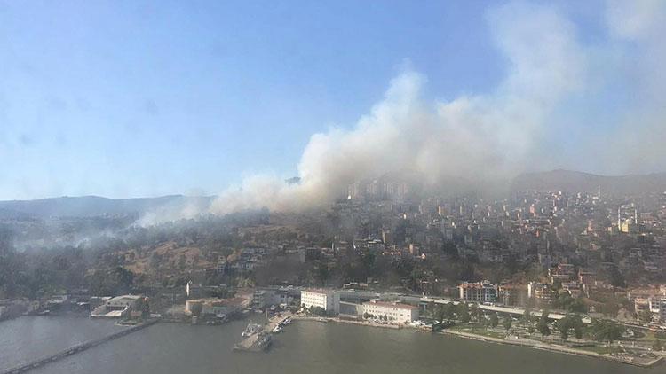 Son dakika haberi: İzmirde askeri alanda yangın çıktı