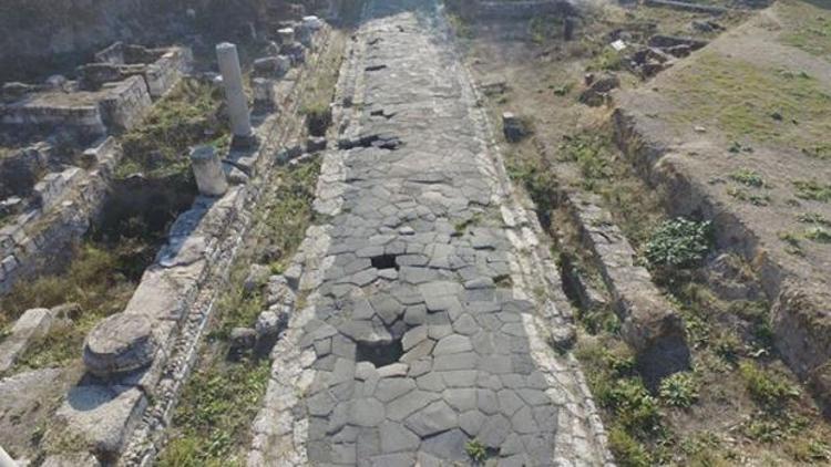Temel kazısın bulunan Antik Roma Yolu turizme kazandırılıyor