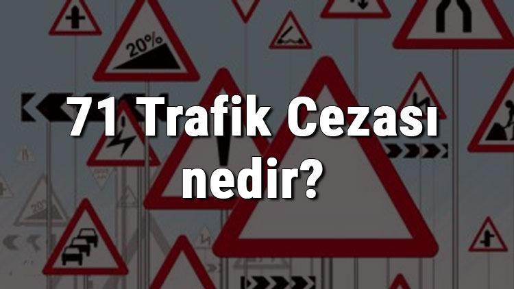 71 Trafik Cezası nedir Madde 71 Trafik Cezası ne kadar Ceza Puanı kaçtır (2020)