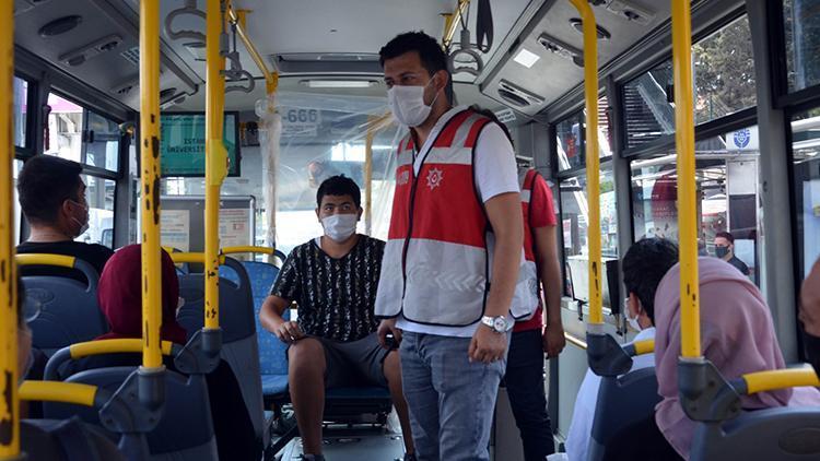 Avcılarda toplu taşımaya maske denetimi