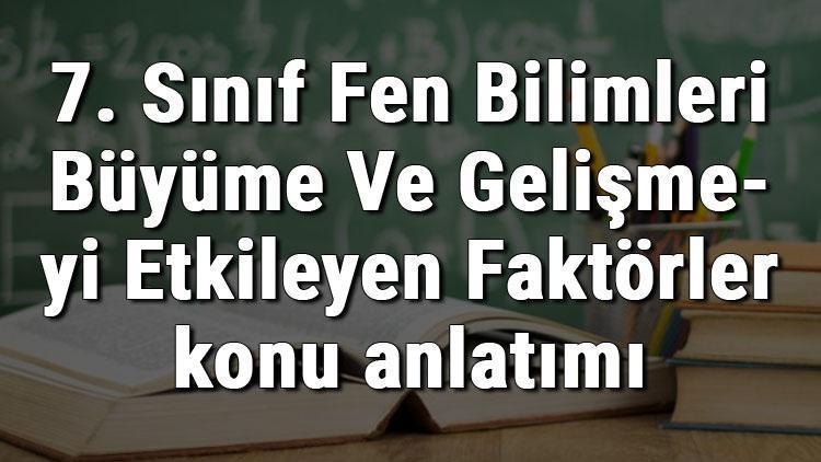 7. Sınıf Fen Bilimleri Büyüme Ve Gelişmeyi Etkileyen Faktörler konu anlatımı