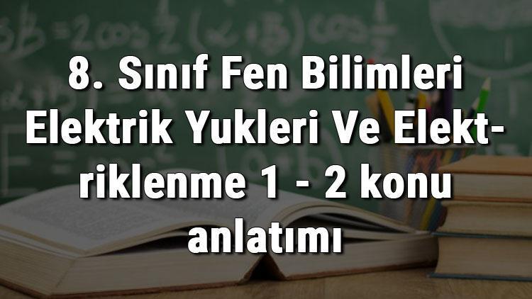 8. Sınıf Fen Bilimleri Elektrik Yükleri Ve Elektriklenme 1 - 2 konu anlatımı