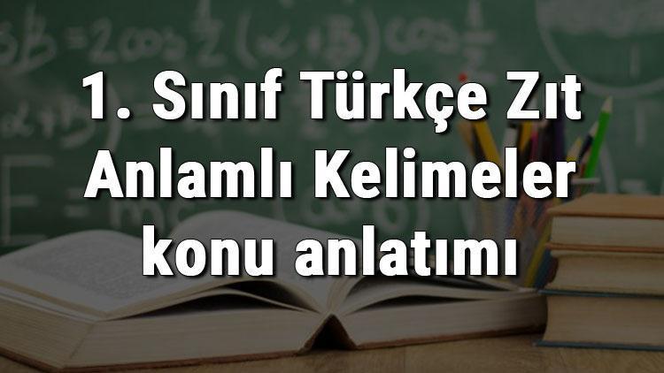 1. Sınıf Türkçe Zıt Anlamlı Kelimeler konu anlatımı