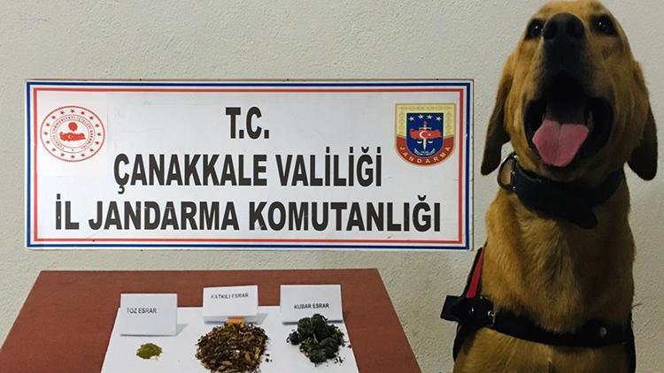 Roketli aramada araçta uyuşturucu bulundu