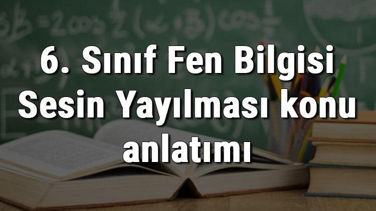 6. Sınıf Fen Bilgisi Sesin Yayılması konu anlatımı