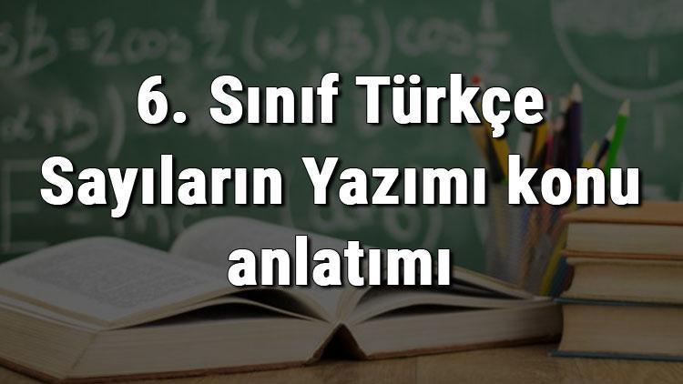 6. Sınıf Türkçe Sayıların Yazımı konu anlatımı