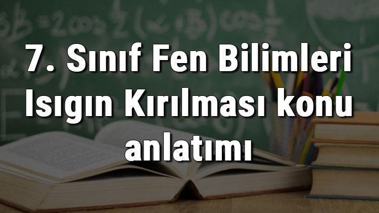 7. Sınıf Fen Bilimleri Işığın Kırılması konu anlatımı