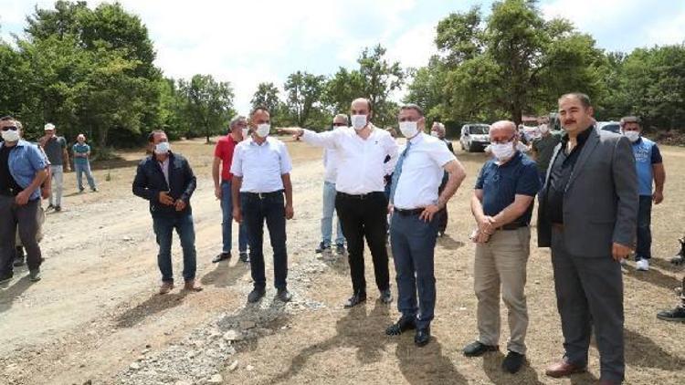 Vali Balcı, Eze Köyü Sulama Göleti inşaatını yerinde inceledi
