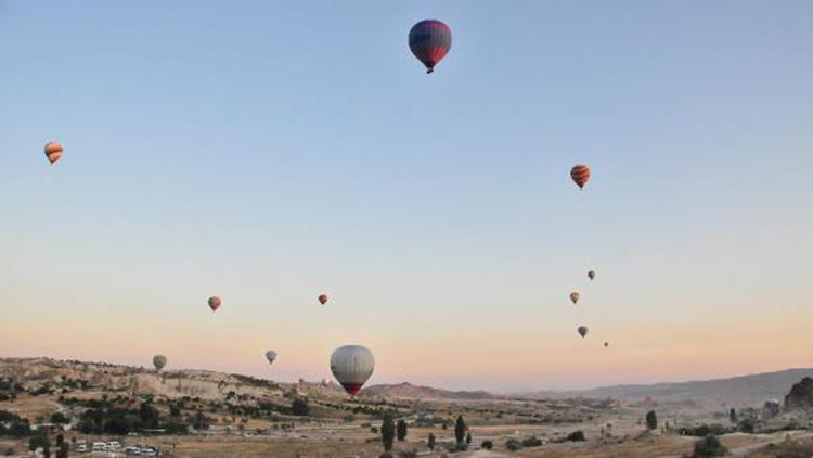 Kapadokyada balonlarla 3 günde 1500 kişi uçtu