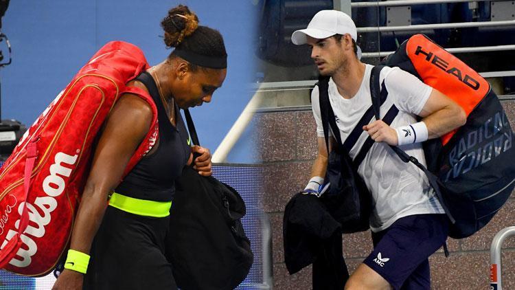 Andy Murray ve Serena Williams üçüncü turda elendi