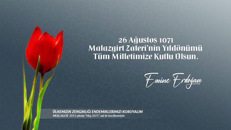 Emine Erdoğandan Muş Laleli Malazgirt Zaferi kutlaması