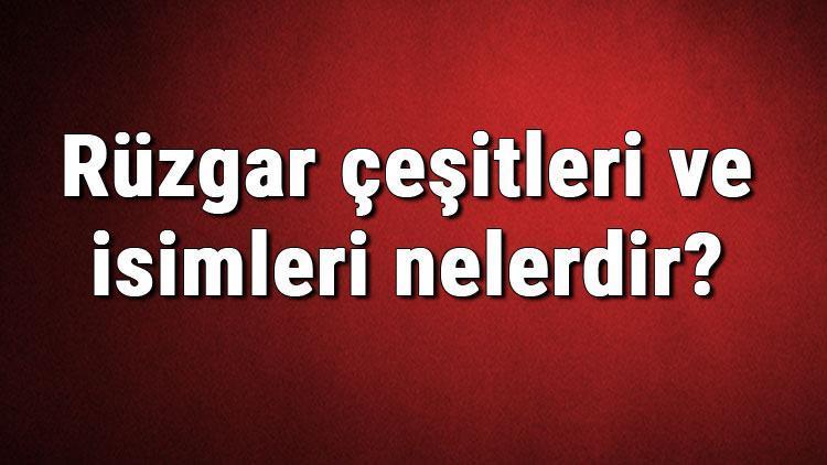 Rüzgar çeşitleri ve isimleri nelerdir Rüzgar çeşitleri hakkında bilgiler