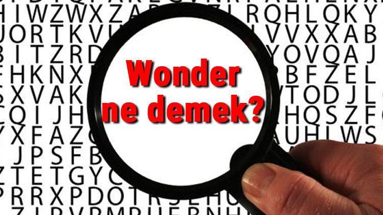 Wonder ne demek İngilizce Wonder kelimesinin Türkçe anlamı nedir