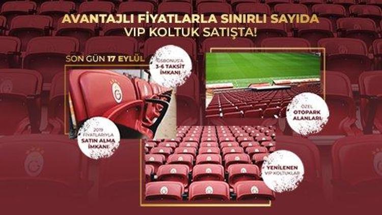 Galatasarayda 2020-21 sezonu için VIP koltuk satışı başladı