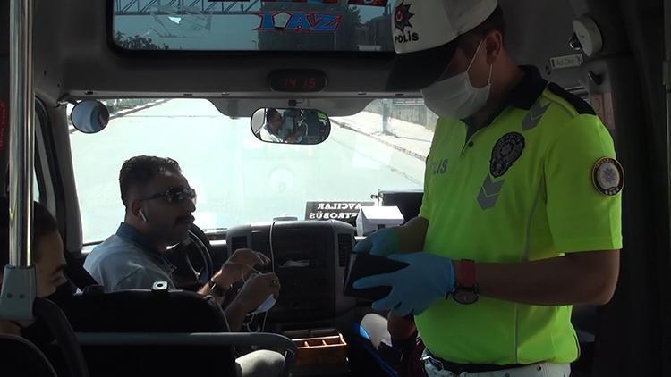 Esenyurtta maskeyi koluna takan minibüs şoförüne 900 tl ceza