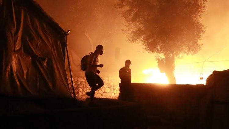 Sığınmacı kampında korkutan yangın
