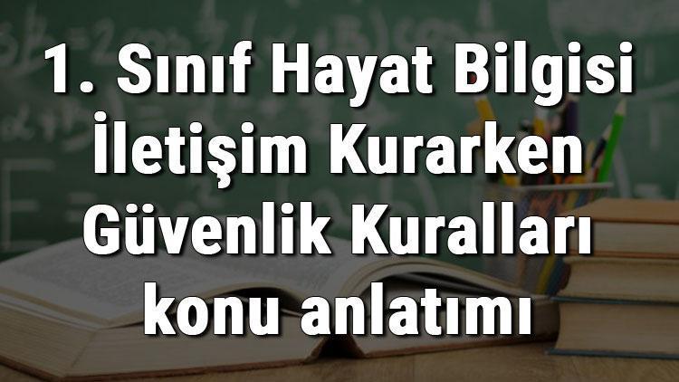 1. Sınıf Hayat Bilgisi İletişim Kurarken Güvenlik Kuralları konu anlatımı