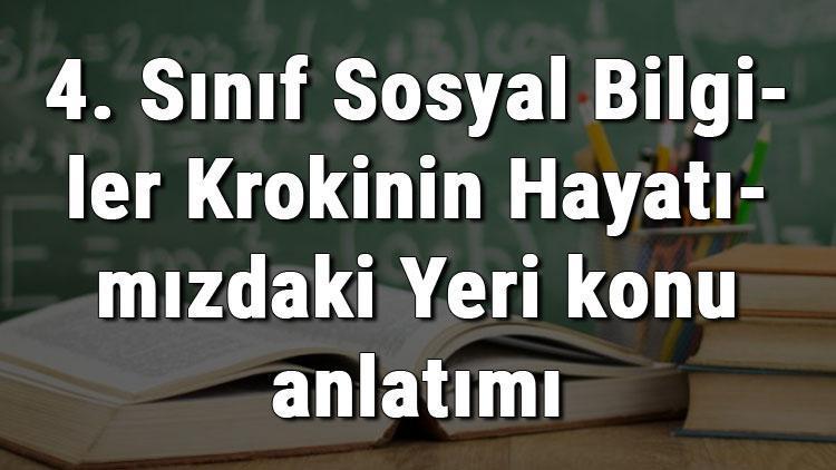 4. Sınıf Sosyal Bilgiler Krokinin Hayatımızdaki Yeri konu anlatımı