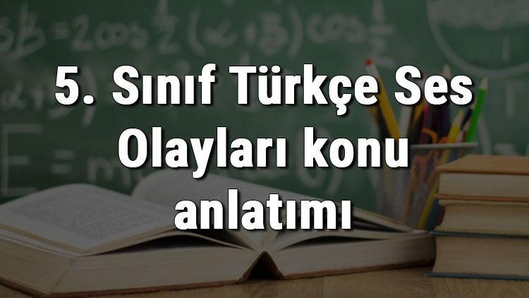 5. Sınıf Türkçe Ses Olayları konu anlatımı